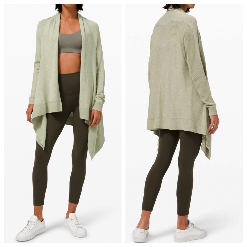 Lululemon Green Knit Cardigan Sweater Wrap Sz XS/S, M/L, XL/XXL